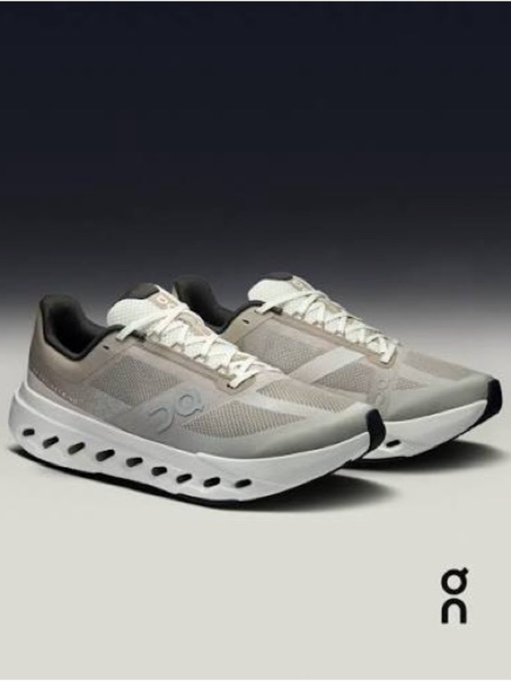 On Running Women's Athletic Shoes in Light Gray and White